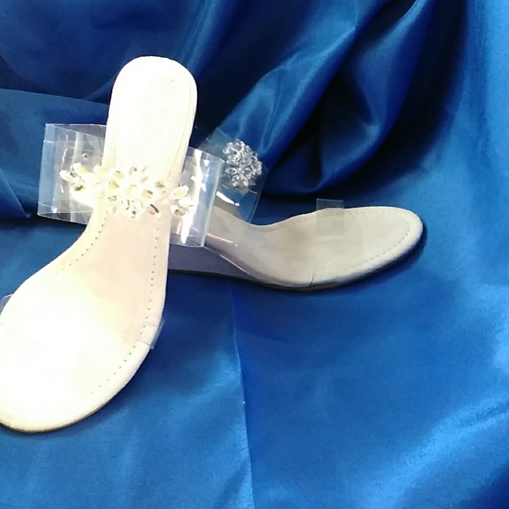 New York Transit clear strap mule.  Unworn